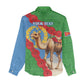 Personalised Eritrea Arabian Camel Women Casual Shirt Gerbera Flower - Flag Color LT15