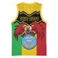 Personalized Afro Mali Vulture Basketball Jersey Coat Of Arms - Bogolan Pattern - African Pride
