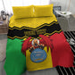 Personalized Afro Mali Vulture Bedding Set Coat Of Arms - Bogolan Pattern