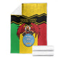 Personalized Afro Mali Vulture Blanket Coat Of Arms - Bogolan Pattern