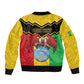 Personalized Afro Mali Vulture Bomber Jacket Coat Of Arms - Bogolan Pattern