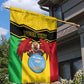 Personalized Afro Mali Vulture Garden Flag Coat Of Arms - Bogolan Pattern