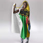 Personalized Afro Mali Vulture Hooded Blanket Coat Of Arms - Bogolan Pattern