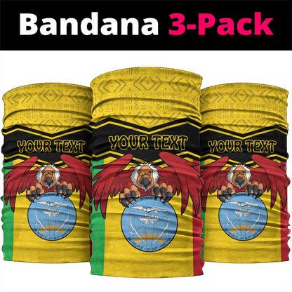 Personalized Afro Mali Vulture Neck Gaiter Coat Of Arms - Bogolan Pattern LT15