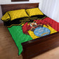 Personalized Afro Mali Vulture Quilt Bed Set Coat Of Arms - Bogolan Pattern
