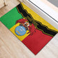 Personalized Afro Mali Vulture Rubber Doormat Coat Of Arms - Bogolan Pattern