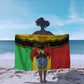 Personalized Afro Mali Vulture Sarong Coat Of Arms - Bogolan Pattern