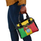 Personalized Afro Mali Vulture Shoulder Handbag Coat Of Arms - Bogolan Pattern