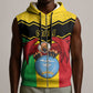 Personalized Afro Mali Vulture Sleeveless Zip Hoodie Coat Of Arms - Bogolan Pattern - African Pride