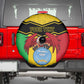 Personalized Afro Mali Vulture Spare Tire Cover Coat Of Arms - Bogolan Pattern