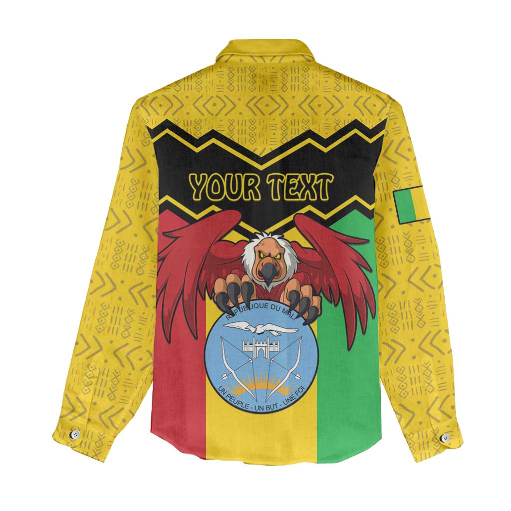 Personalized Afro Mali Vulture Women Casual Shirt Coat Of Arms - Bogolan Pattern LT15