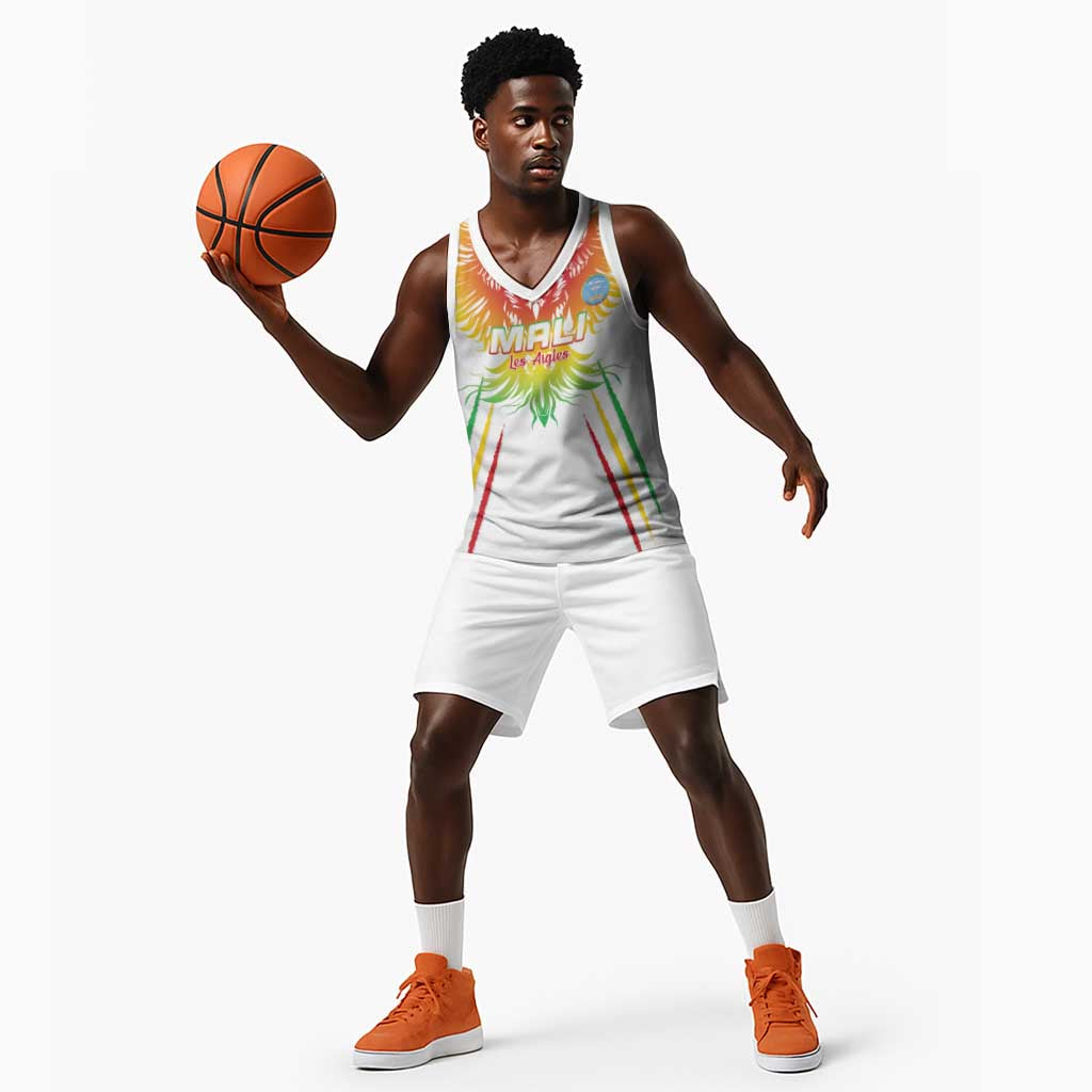Mali Football Custom Basketball Jersey Go Eagles - White Color - African Pride