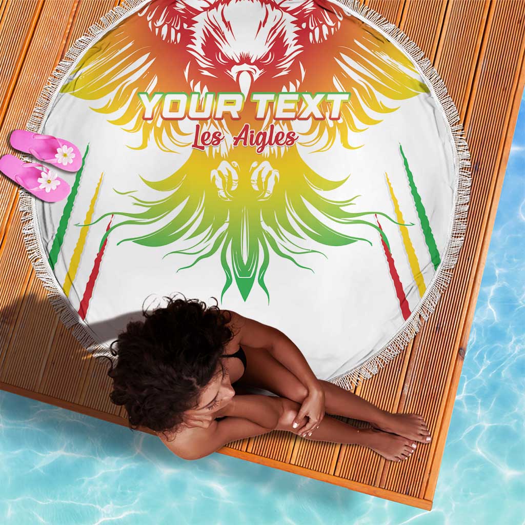 Mali Football Custom Beach Blanket Go Eagles - White Color