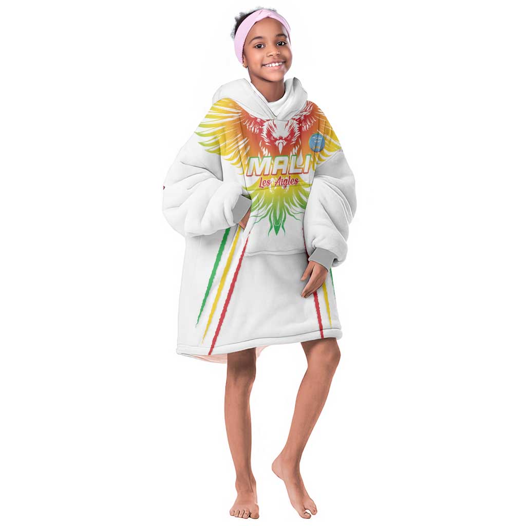 Mali Football Custom Kid Wearable Blanket Hoodie Go Eagles - White Color