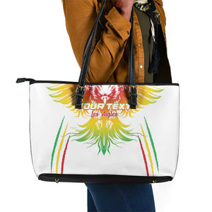 Mali Football Custom Leather Tote Bag Go Eagles - White Color
