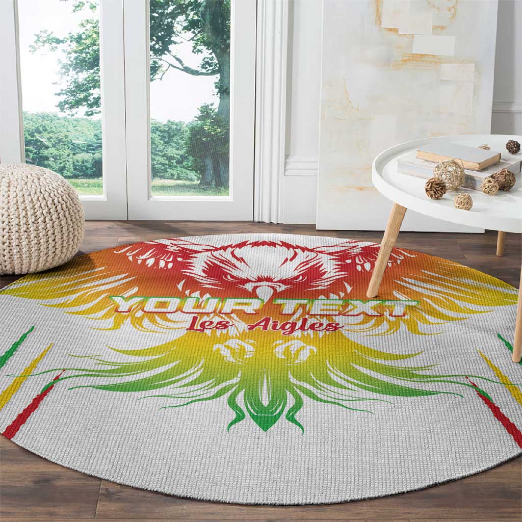 Mali Football Custom Round Carpet Go Eagles - White Color