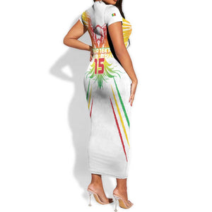 Mali Football Custom Short Sleeve Bodycon Dress Go Eagles - White Color LT15
