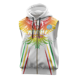 Mali Football Custom Sleeveless Zip Hoodie Go Eagles - White Color - African Pride