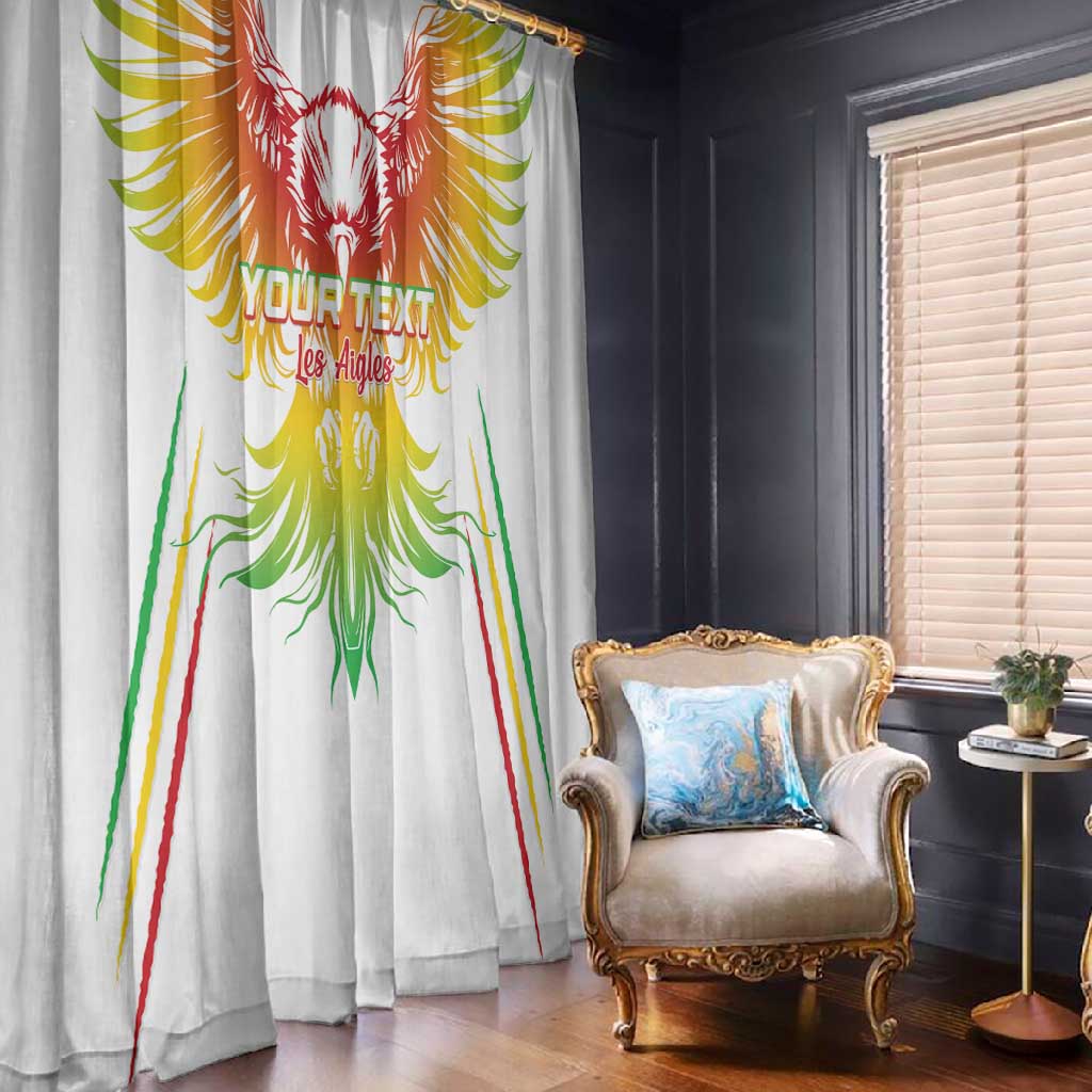 Mali Football Custom Window Curtain Go Eagles - White Color