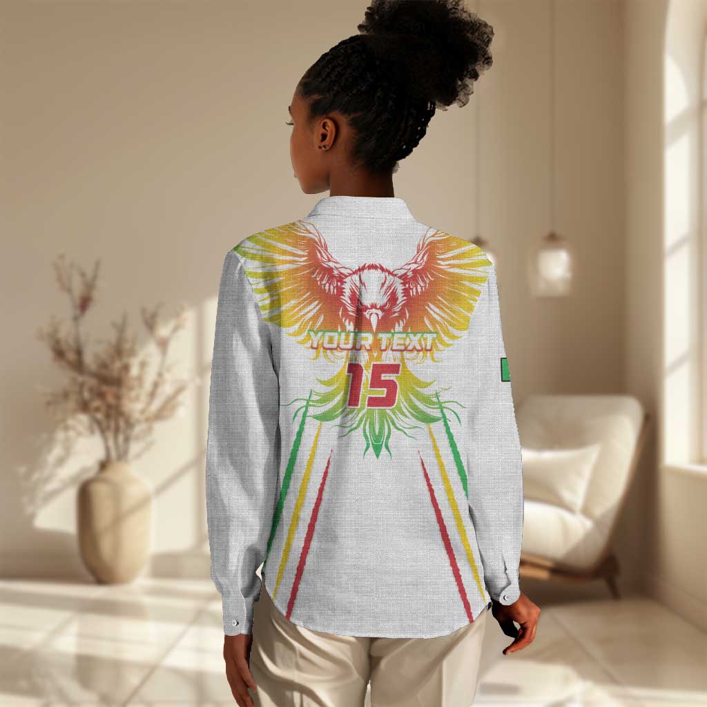 Mali Football Custom Women Casual Shirt Go Eagles - White Color LT15