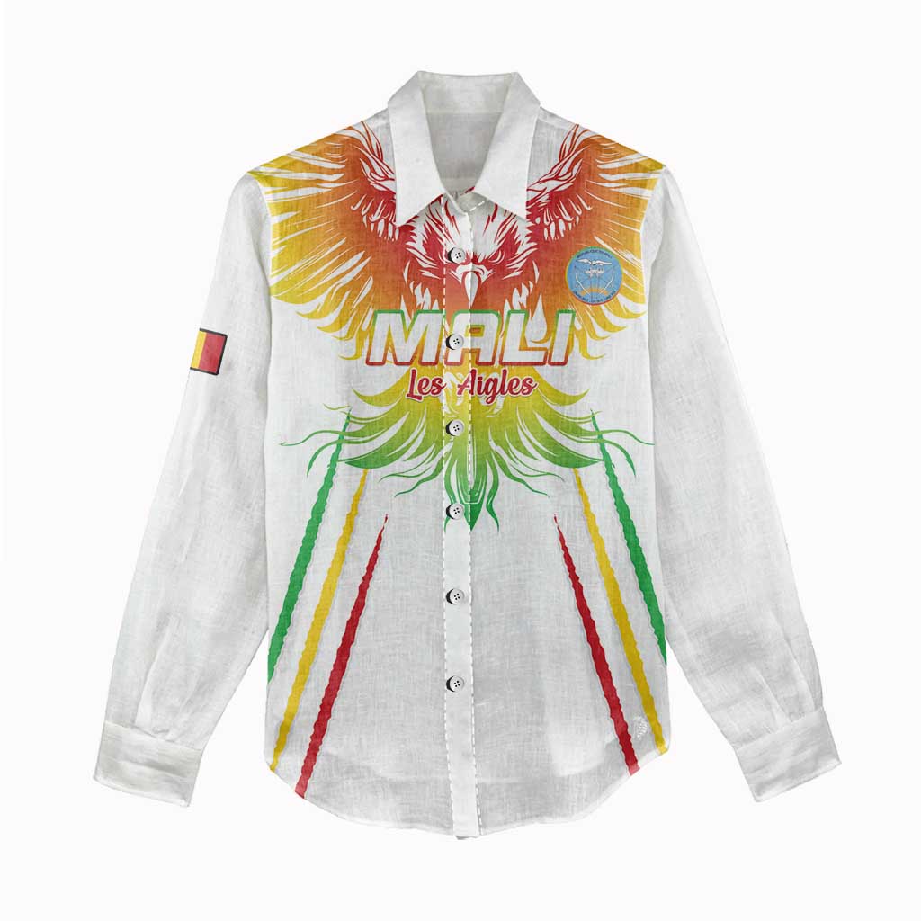 Mali Football Custom Women Casual Shirt Go Eagles - White Color LT15