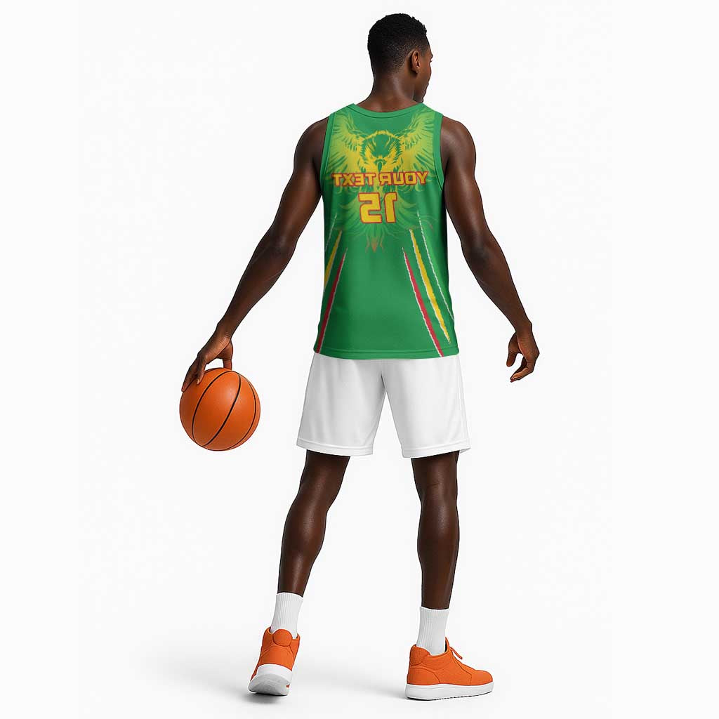 Mali Football Custom Basketball Jersey Go Eagles - Green Color - African Pride