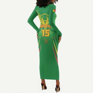 Mali Football Custom Long Sleeve Bodycon Dress Go Eagles - Green Color LT15