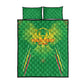 Mali Football Custom Quilt Bed Set Go Eagles - Green Color