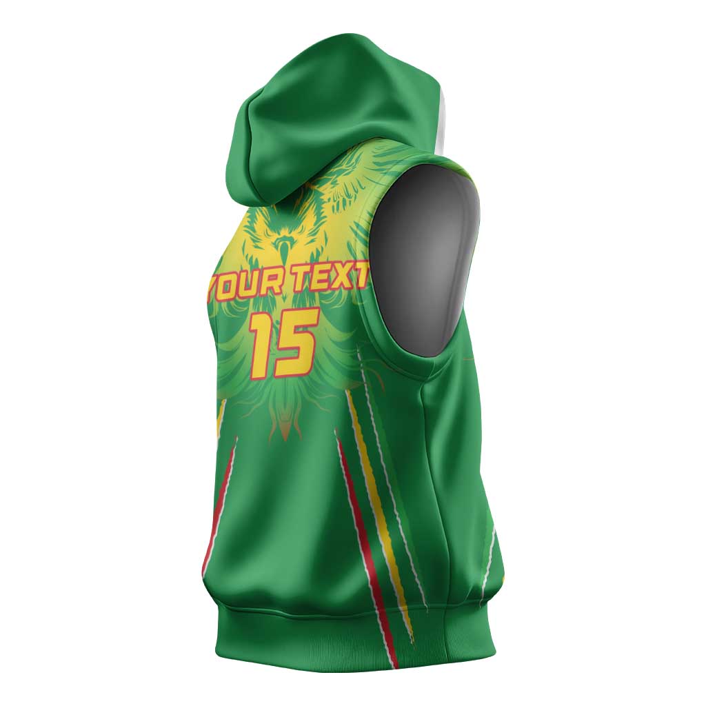 Mali Football Custom Sleeveless Hoodie Go Eagles - Green Color - African Pride
