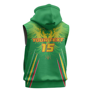 Mali Football Custom Sleeveless Zip Hoodie Go Eagles - Green Color - African Pride