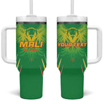 Mali Football Custom Tumbler With Handle Go Eagles - Green Color