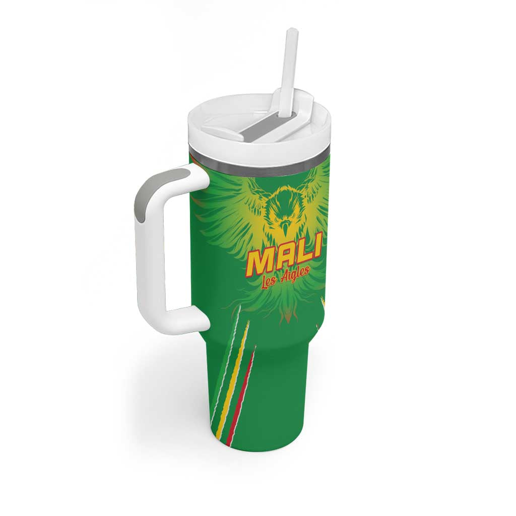 Mali Football Custom Tumbler With Handle Go Eagles - Green Color
