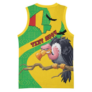 Personalized Afro Mali Vulture Basketball Jersey Flag Map - Bogolan Pattern - African Pride