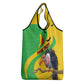 Personalized Afro Mali Vulture Grocery Bag Flag Map - Bogolan Pattern