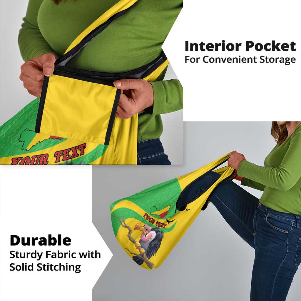 Personalized Afro Mali Vulture Grocery Bag Flag Map - Bogolan Pattern