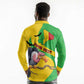 Personalized Afro Mali Vulture Long Sleeve Polo Shirt Flag Map - Bogolan Pattern