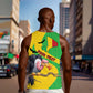 Personalized Afro Mali Vulture Men Tank Top Flag Map - Bogolan Pattern