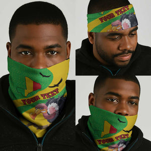 Afro Mali Vulture Neck Gaiter Flag Map - Bogolan Pattern - African Pride