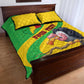 Personalized Afro Mali Vulture Quilt Bed Set Flag Map - Bogolan Pattern