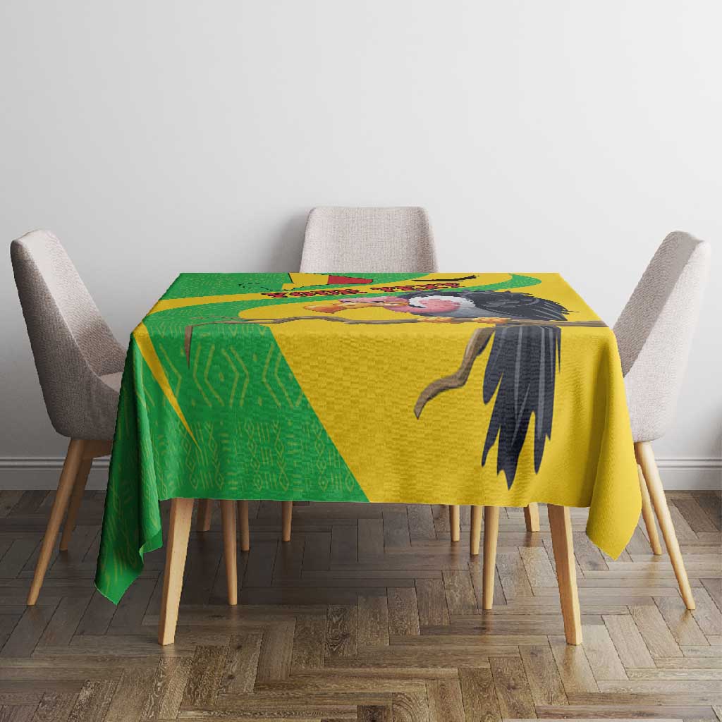 Personalized Afro Mali Vulture Tablecloth Flag Map - Bogolan Pattern