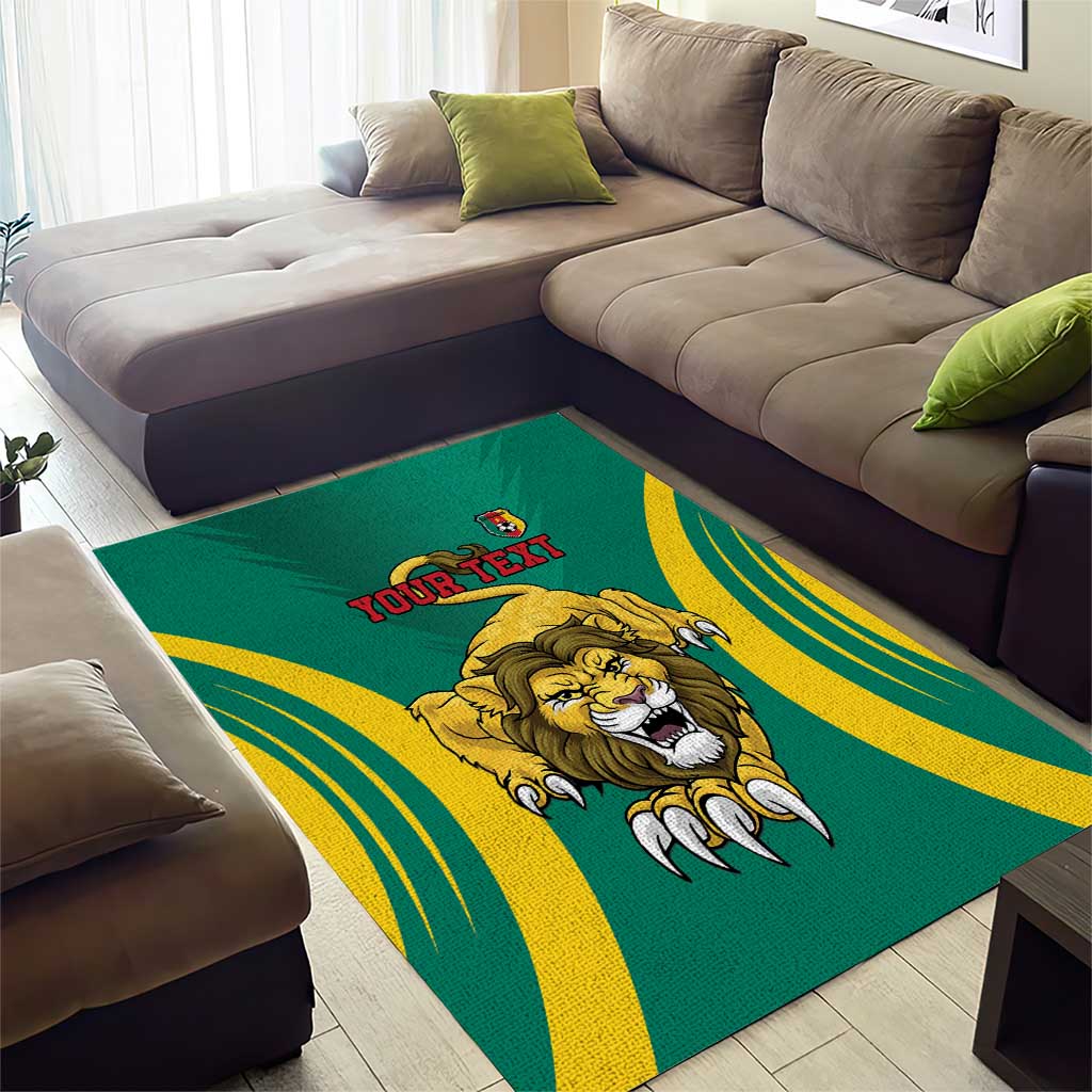 Custom Afro Cameroun Football Area Rug Go Les Lions Indomptables
