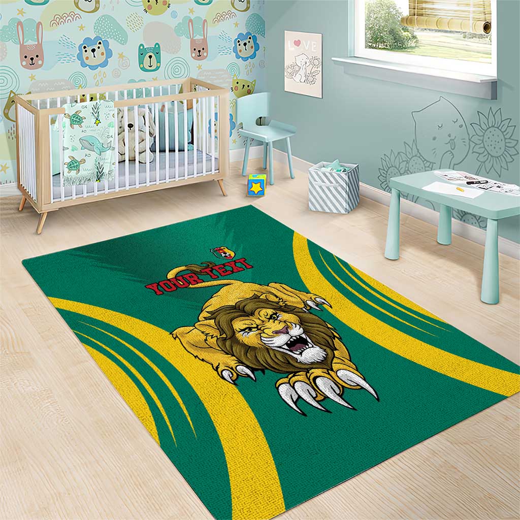 Custom Afro Cameroun Football Area Rug Go Les Lions Indomptables