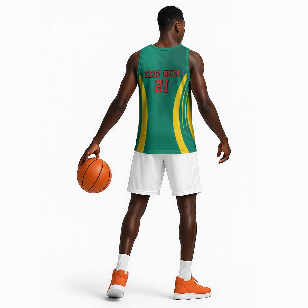 Custom Afro Cameroun Football Basketball Jersey Go Les Lions Indomptables - African Pride