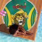 Custom Afro Cameroun Football Beach Blanket Go Les Lions Indomptables