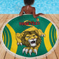 Custom Afro Cameroun Football Beach Blanket Go Les Lions Indomptables
