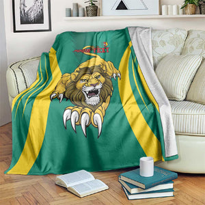 Custom Afro Cameroun Football Blanket Go Les Lions Indomptables