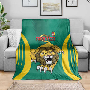 Custom Afro Cameroun Football Blanket Go Les Lions Indomptables