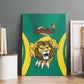 Custom Afro Cameroun Football Canvas Wall Art Go Les Lions Indomptables