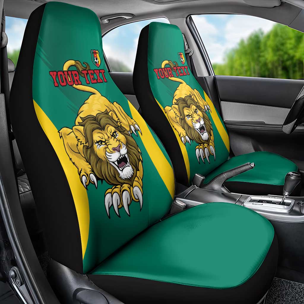 Custom Afro Cameroun Football Car Seat Cover Go Les Lions Indomptables