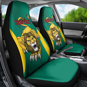 Custom Afro Cameroun Football Car Seat Cover Go Les Lions Indomptables